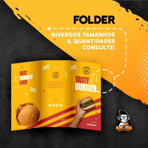 FOLDER 2 DOBRAS Couchê 90g / Couchê 120g A4 4X4  2 Dobras 